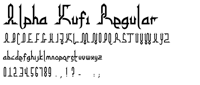 alpha kufi regular font